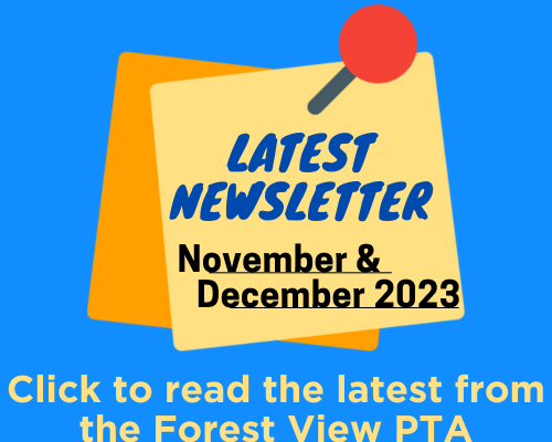 a picture of a sticky note, with a sign that states "Latest Newsletter, November & December 2023"