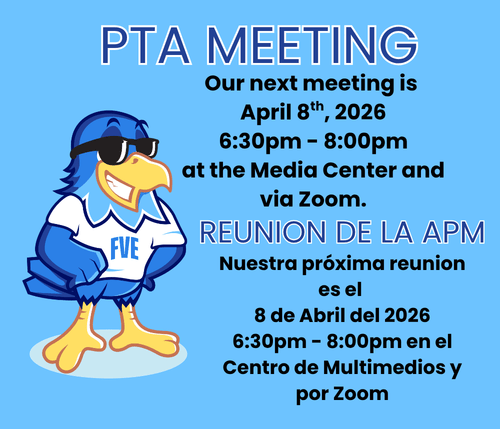 PTA Meeting | Reunión de la PTA
